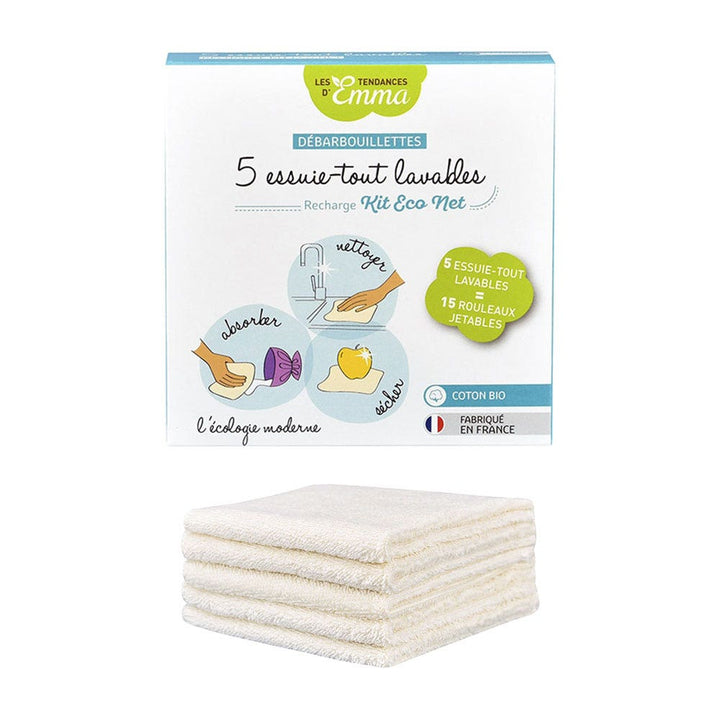 Les Tendances D'Emma Eco Net Organic Cotton Washcloths x5