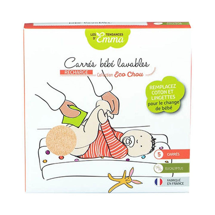 Les Tendances D'Emma Eco Chou Washable Eucalyptus Baby Edges x5