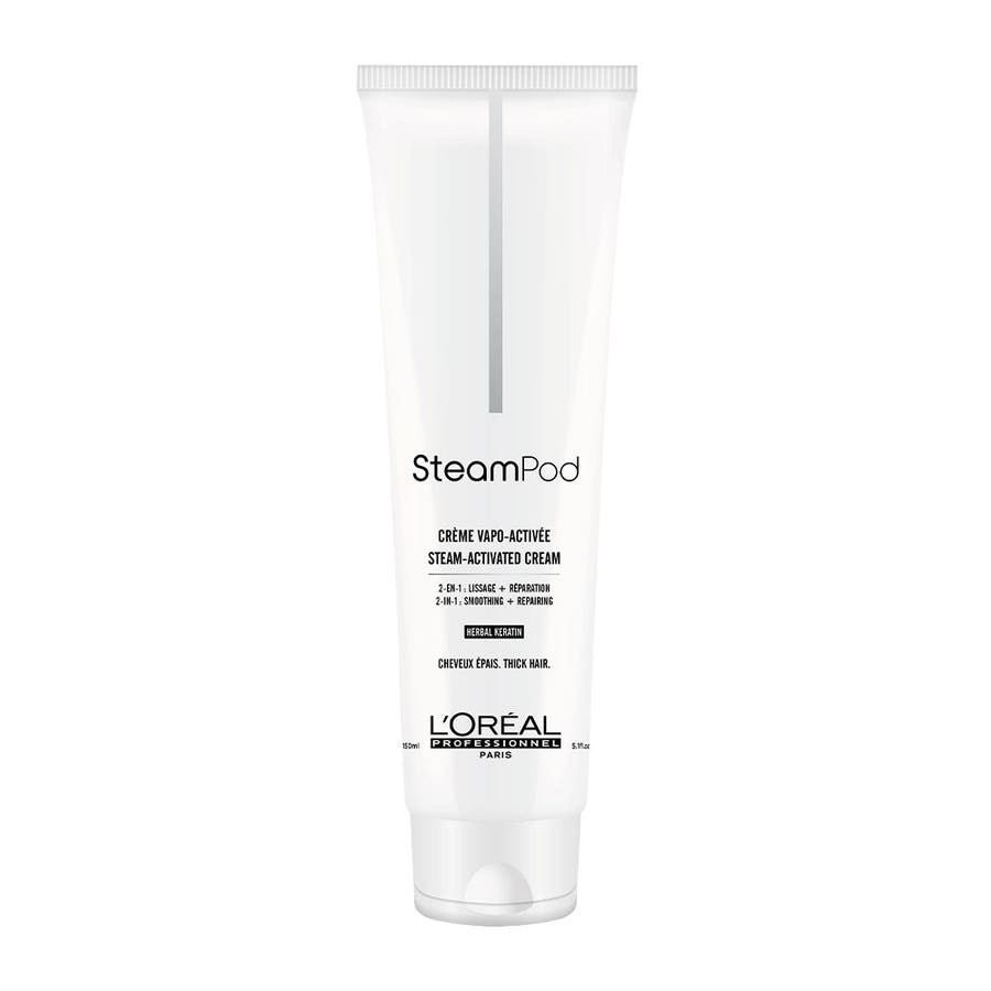 L'Oréal Professionnel Steampod Crème Lissante Restructurante Cheveux Épais 150 ml (5,07 fl oz) 