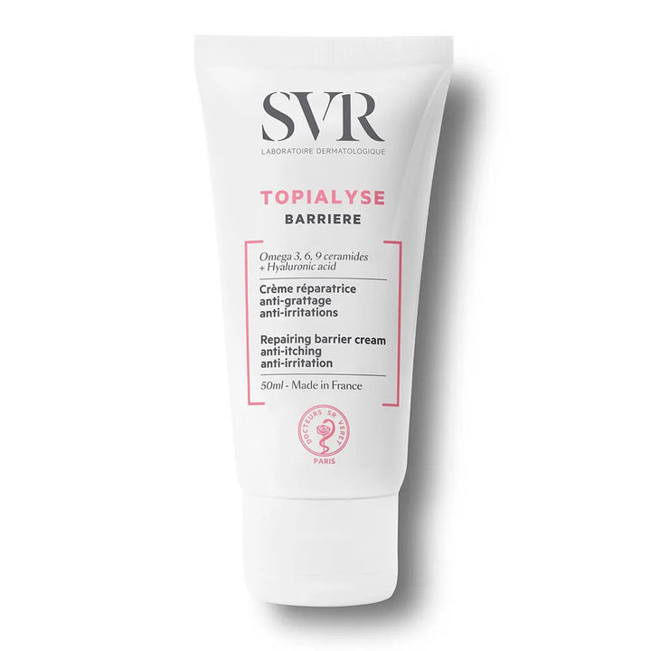 SVR Topialyse Repairing Barrier Cream with Omega 3, 6, 9 Ceramides and Hyaluronic Acid - 2x50ml