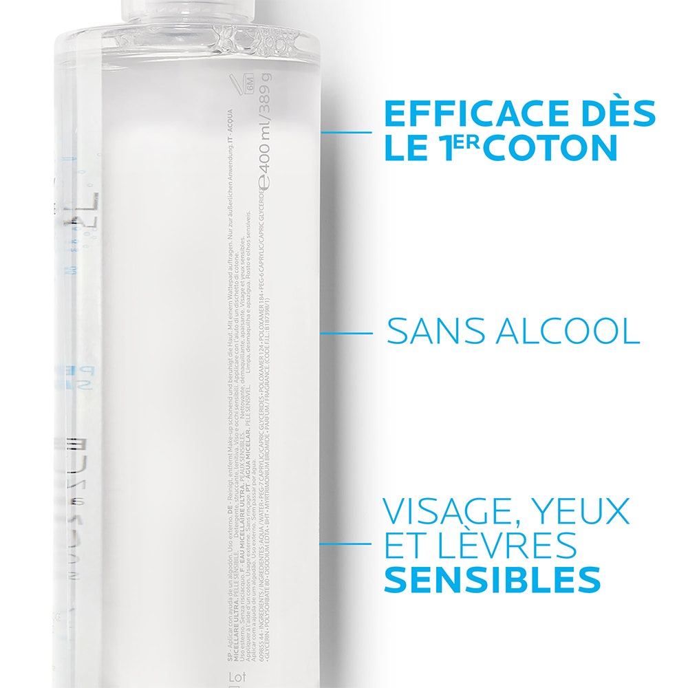 La Roche-Posay Physiological Hygiene Micellar Water for Sensitive Skin 400ml x2 (13.52 fl oz x2)