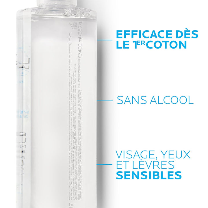 La Roche-Posay Physiological Hygiene Micellar Water for Sensitive Skin 400ml x2 (13.52 fl oz x2)