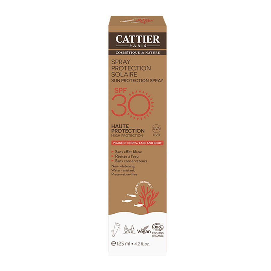 Spray Solaire Protection Bio SPF30 Cattier 125 ml 