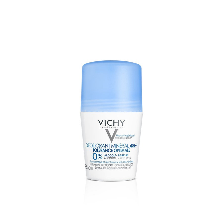 Déodorant minéral roll-on 48h Vichy pour peaux sensibles 50 ml 