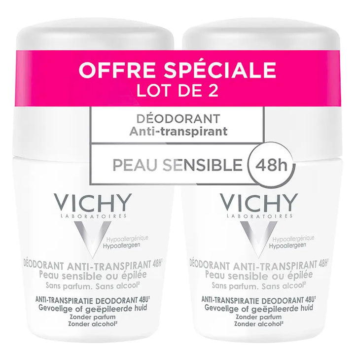 Déodorant anti-transpirant Vichy pour peaux sensibles/épilées Protection 48h 50 ml 