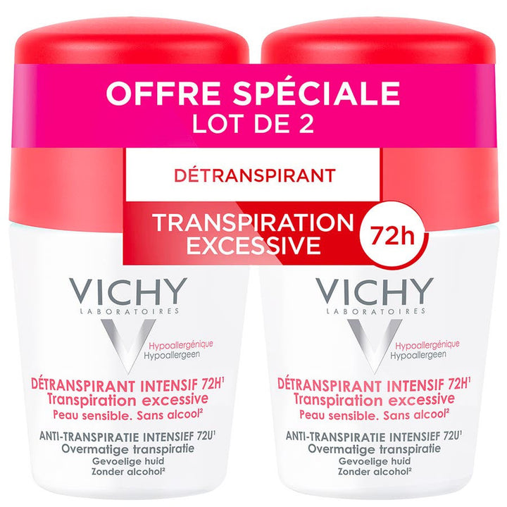 Vichy Intense Anti-Perspirant Roll-On Deodorant for Sensitive Skin