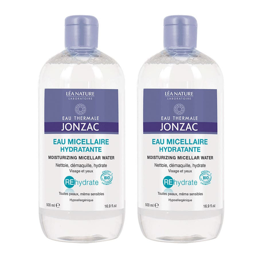 Eau thermale Jonzac Eau Micellaire Hydratante Bio 500 ml x2 (16,90 fl oz x2) 