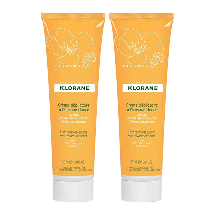 Klorane Sweet Almond Hair Removal Cream 2x150ml (5.07fl oz)