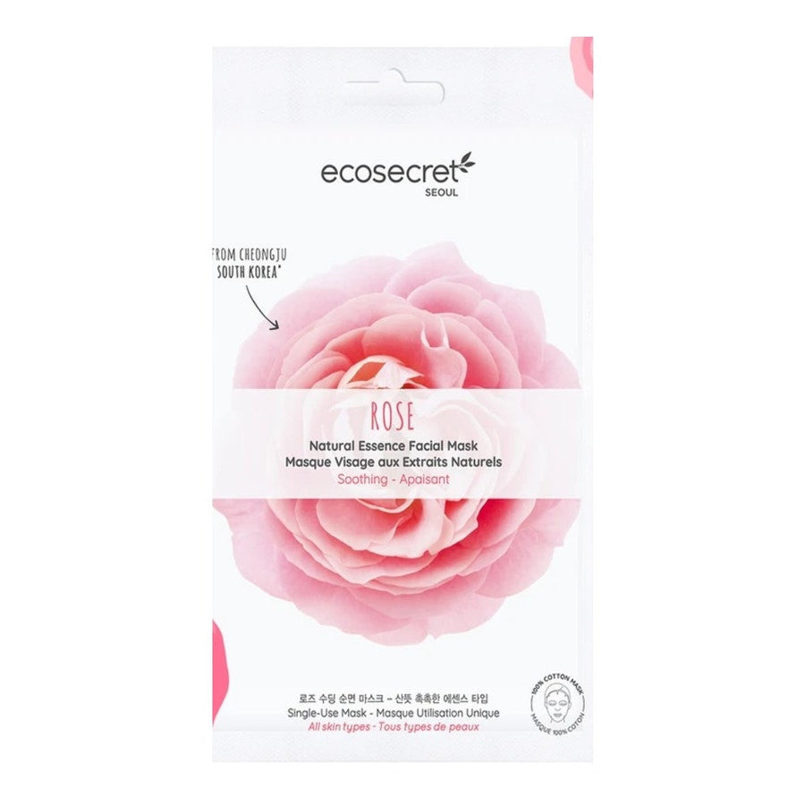 Masques apaisants pour le visage Eco Secret aux extraits naturels de rose 20 ml (0,67 fl oz) 