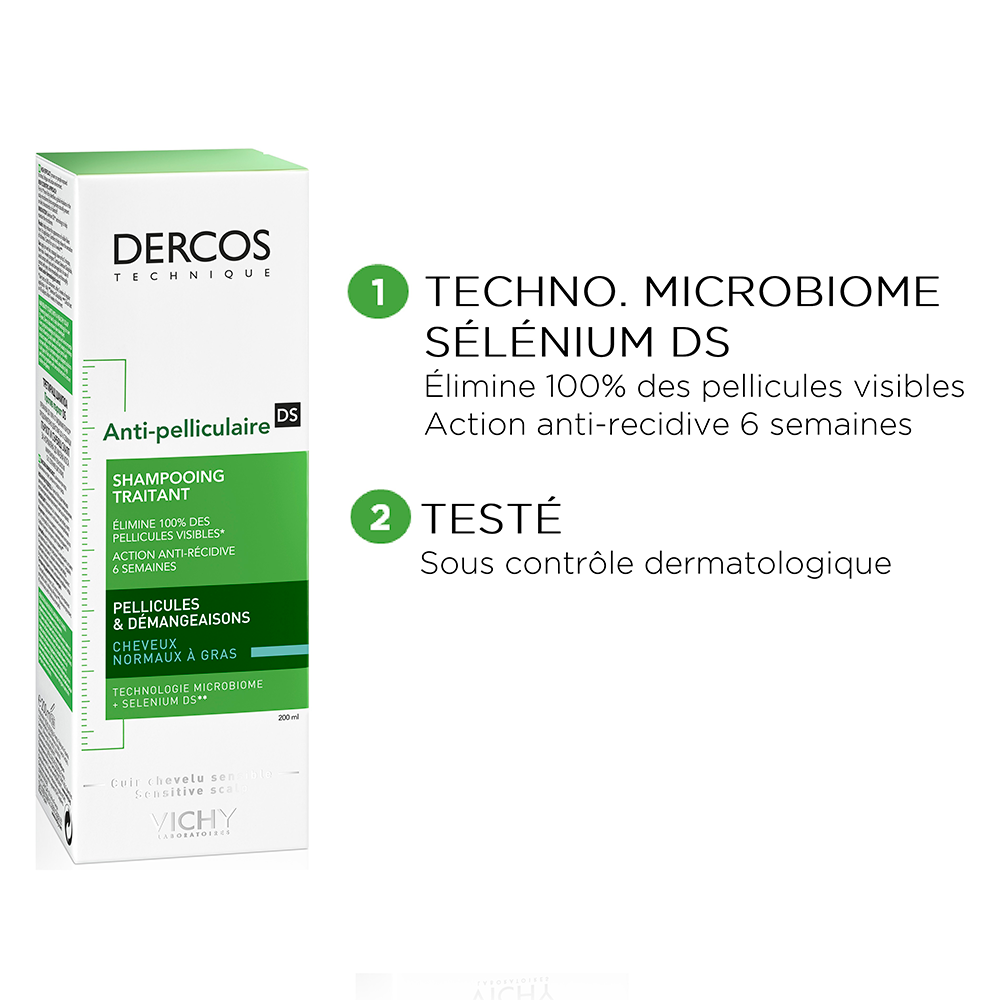 Vichy Dercos Après-shampoing Traitant Anti-pelliculaire Cheveux & Cuir Chevelu 200ml (6.76fl oz)