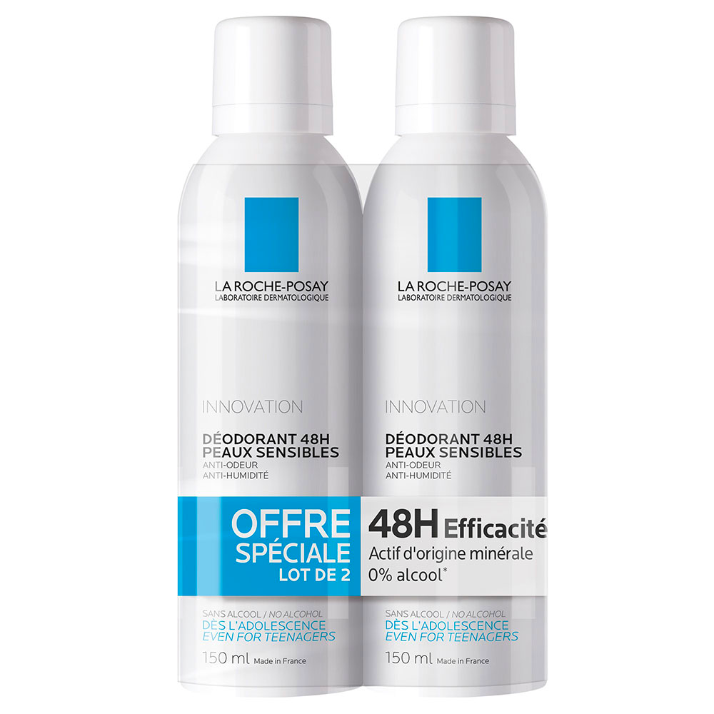 La Roche-Posay Physiological deodorants Spray 48h Sensitive skin 2x150ml (5.07fl oz)
