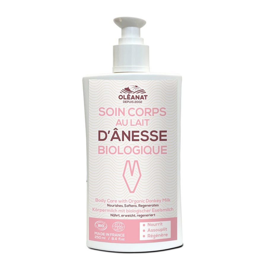 Soins Oleanat Douceur d'Antan Lait Corporel Au Lait D'anesse Bio 250 ml (8,45 fl oz) 