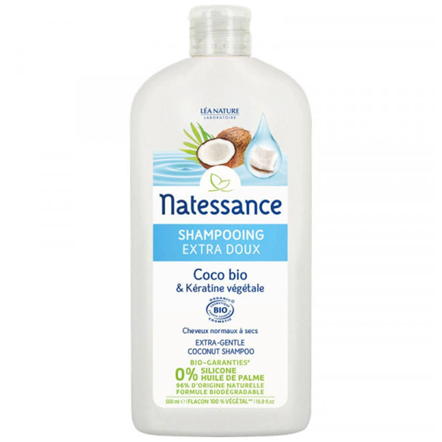 Natessance Coco Extra Gentle Shampoo 500ml (16.90fl oz)