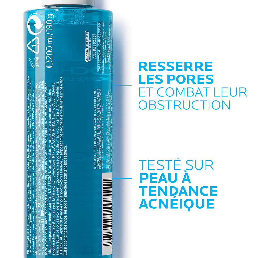 La Roche-Posay Effaclar Micro-Exfoliating Astringent Toner Lotion 200ml (6.76 fl oz)