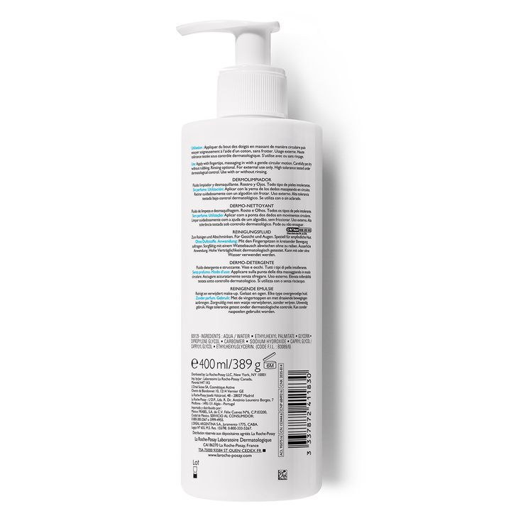 La Roche-Posay Toleriane Dermo-Cleanser for Face and Eyes Sensitive Skin 400ml (13.52 fl oz)