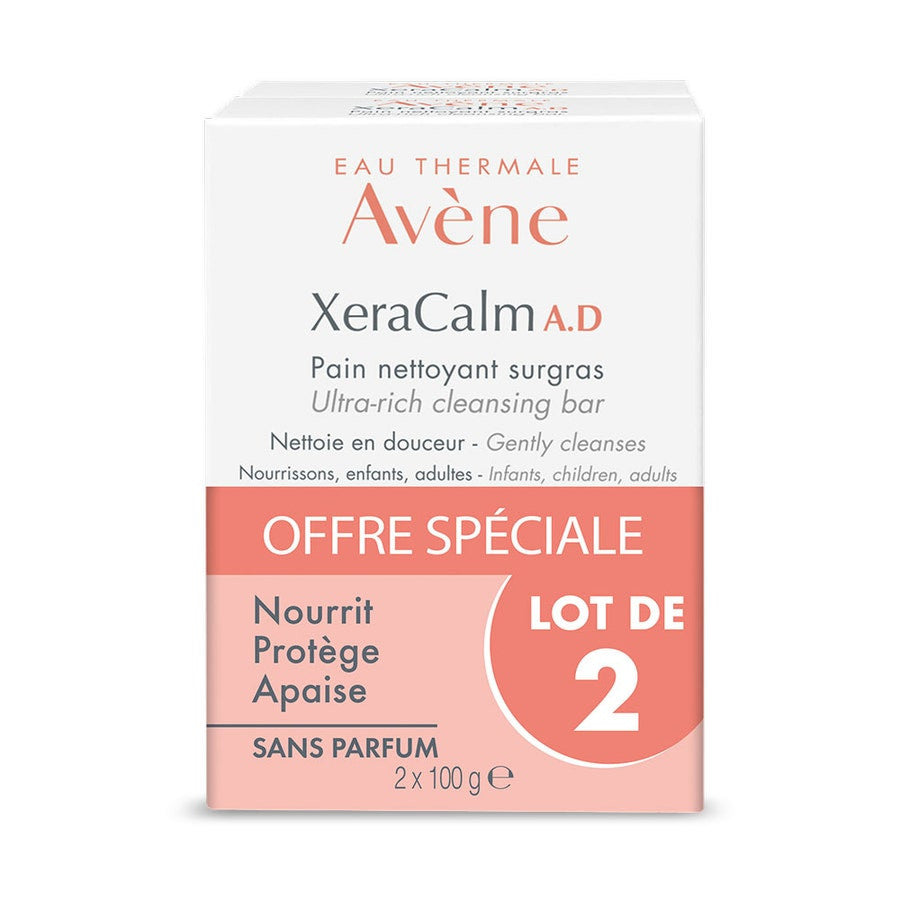 Avène Xeracalm A.D Extra Rich Cleansing Bar 100g x2(3.52 oz x2)