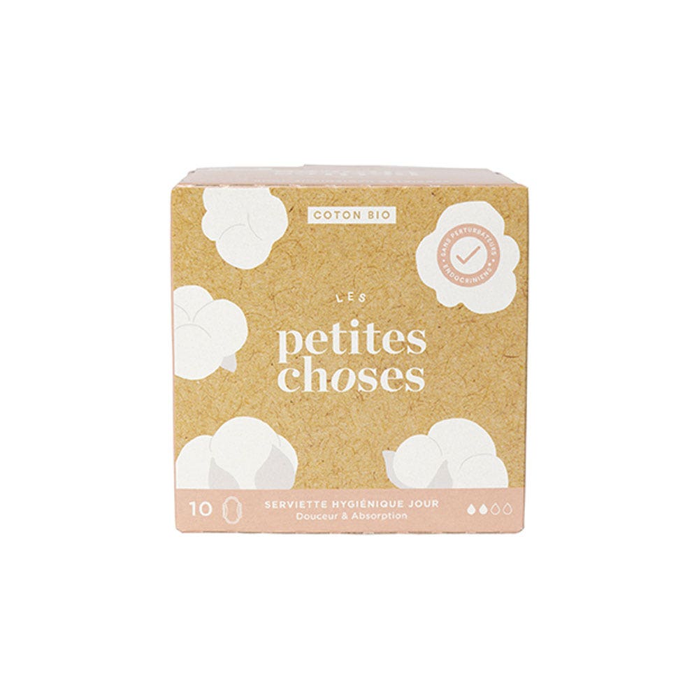 Les Petites Choses Hygiene Day Towels Organic Cotton Box of 10
