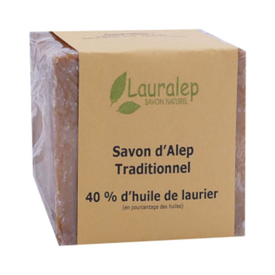 Savon d'Alep traditionnel Lauralep 40 % d'huile de laurier 200 g (7,05 oz) 