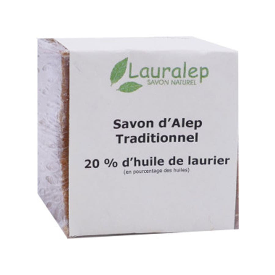 Savon d'Alep traditionnel Lauralep 20 % d'huile de baies de laurier 200 g (7,05 oz) 