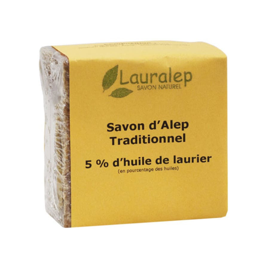 Lauralep Savon d'Alep Traditionnel 5% 200g (7,05 oz) 