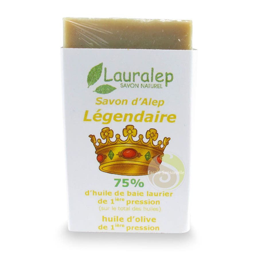 Savon d'Alep légendaire Lauralep à 75 % d'huile de baie de laurier 150 g (5,29 oz) 