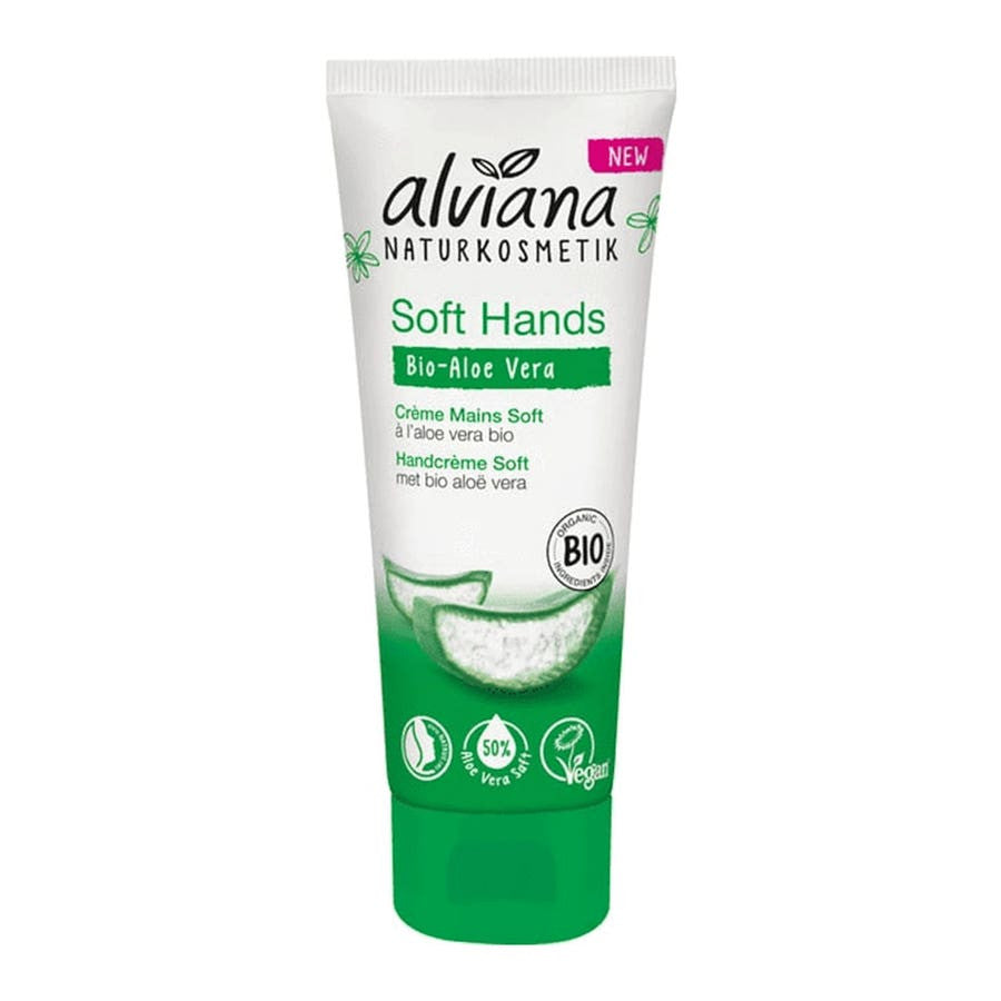 Crème mains douce Alviana à l'aloe vera bio 75 ml 