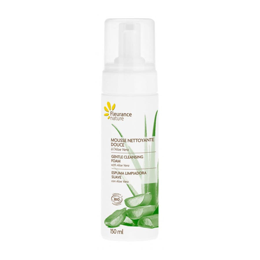 Fleurance Nature Mousse Nettoyante Douce Bio à l'Aloe Vera 150 ml 