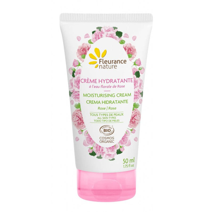 Fleurance Nature Organic ROSE FLORAL WATER MOISTURIZING CREAM All skin types 50ml (1.69fl oz)