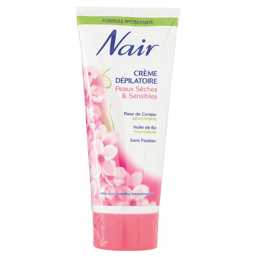Nair Fleur de cerisier moisturising depilatory cream Dry and sensitive skin 200ml (6.76fl oz)