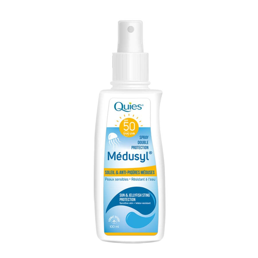 Spray répulsif double protection solaire et anti-piqûres de méduses Quies SPF50 Medusyl - 100 ml (3,38 fl oz) 