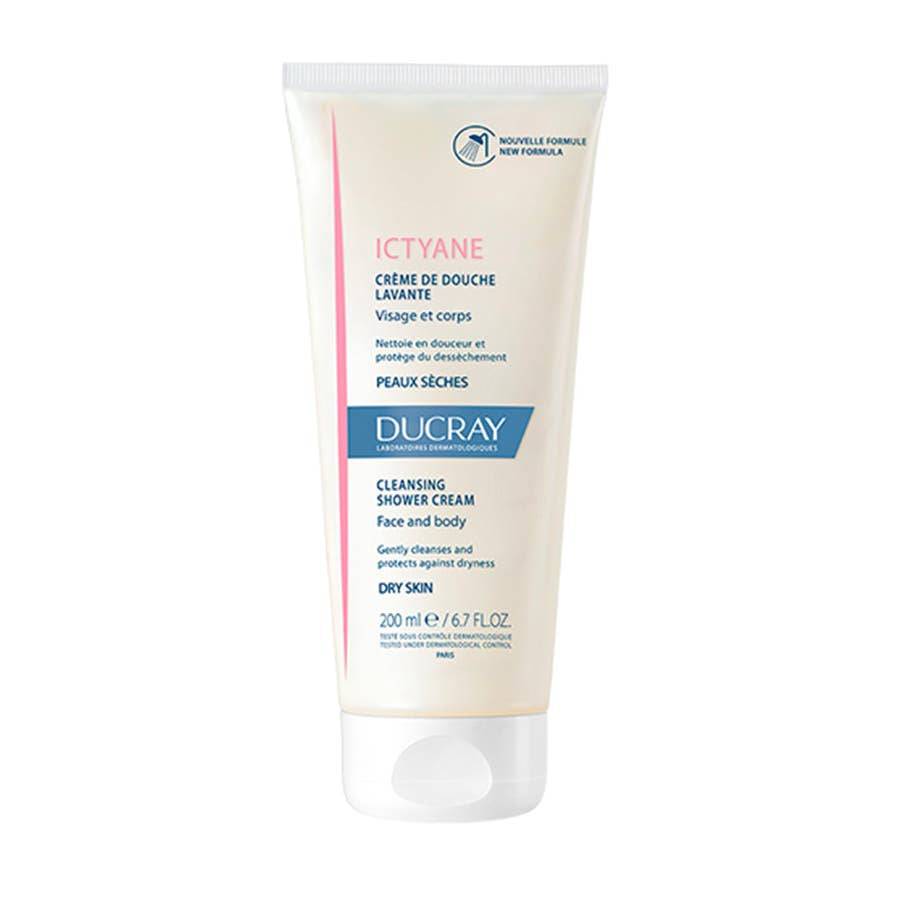 Ducray Ictyane Crème Lavante Anti-Dessèchement Peaux Sèches à Très Sèches 200 ml 