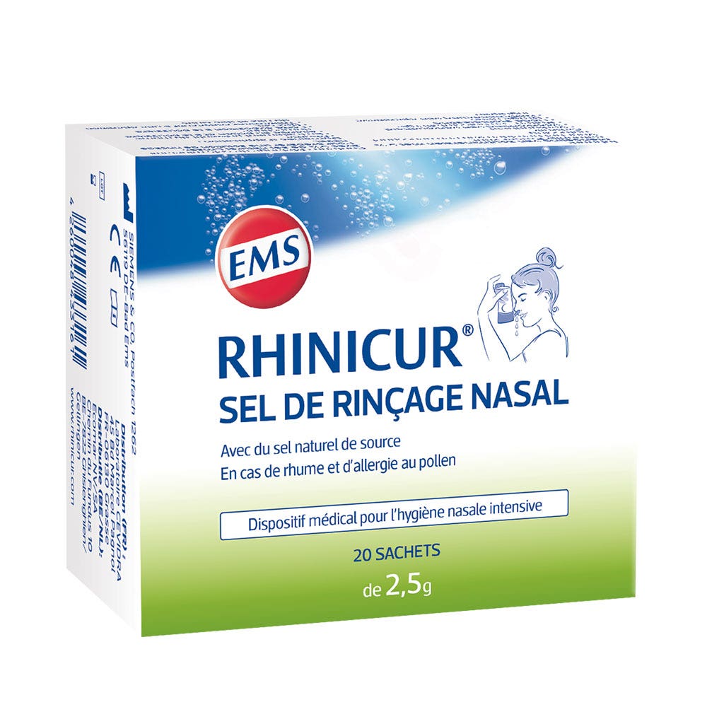Rhinicur Nasal Rinsing Salt X20 Sachets of 2.5g (0.09oz)