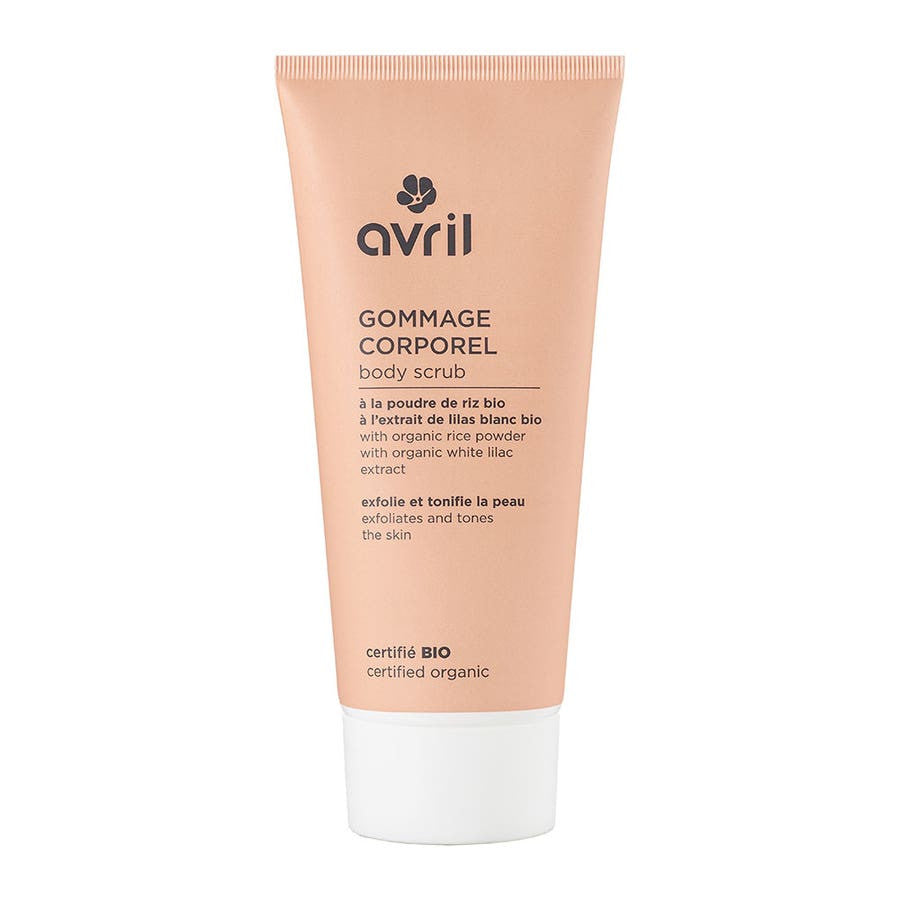 Avril Gommage Corps à la Poudre de Riz Bio et au Lilas Blanc Bio 200 ml (6,76 fl oz) 