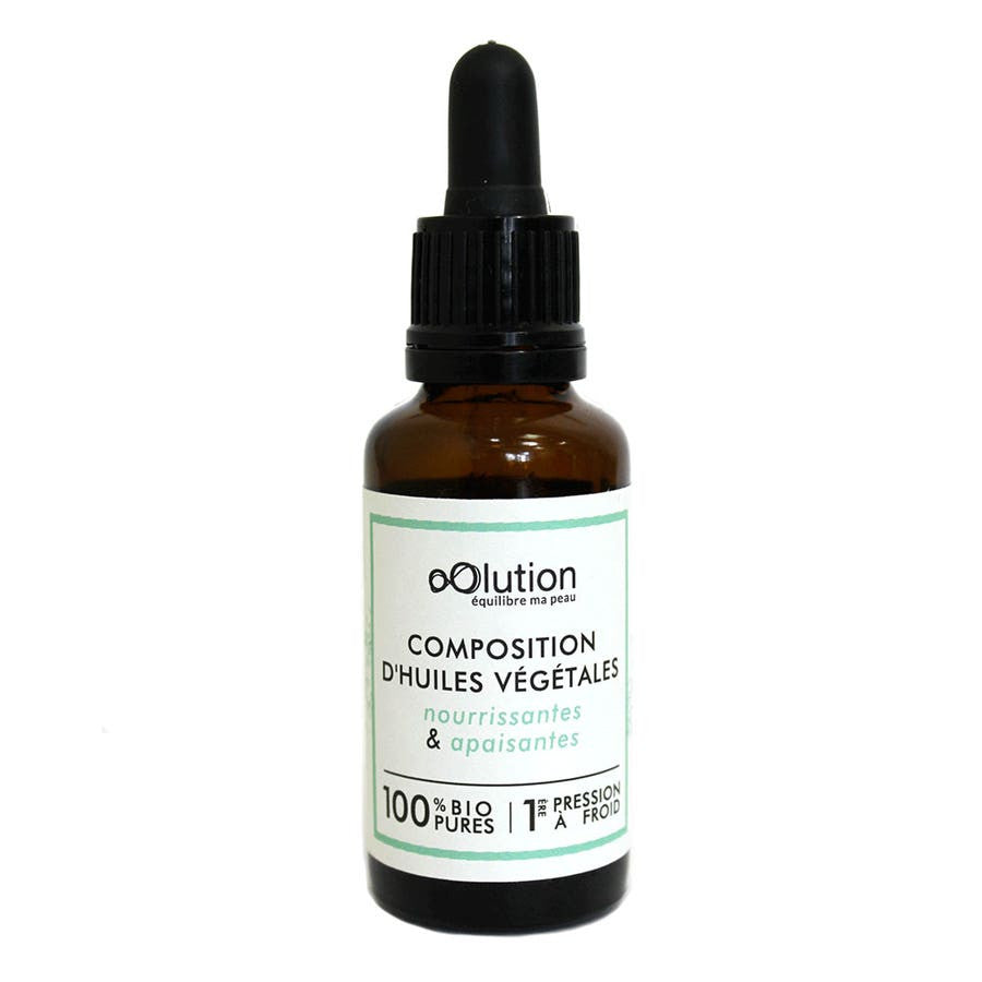 oOlution Composition d'huiles Bioes nourrissantes et apaisantes Tous types de peaux 30 ml (1,01 fl oz) 