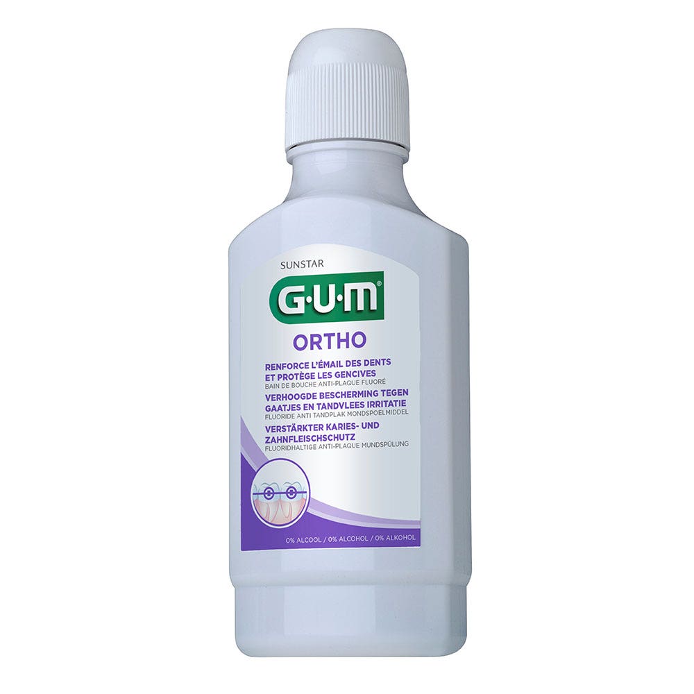 Gum Ortho Ortho Anti Plaque Mouthwash 300ml (10.14fl oz)