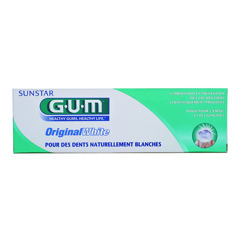 Gum Original White Anti-Stain Toothpaste 75ml x2 (2.53fl oz x2)