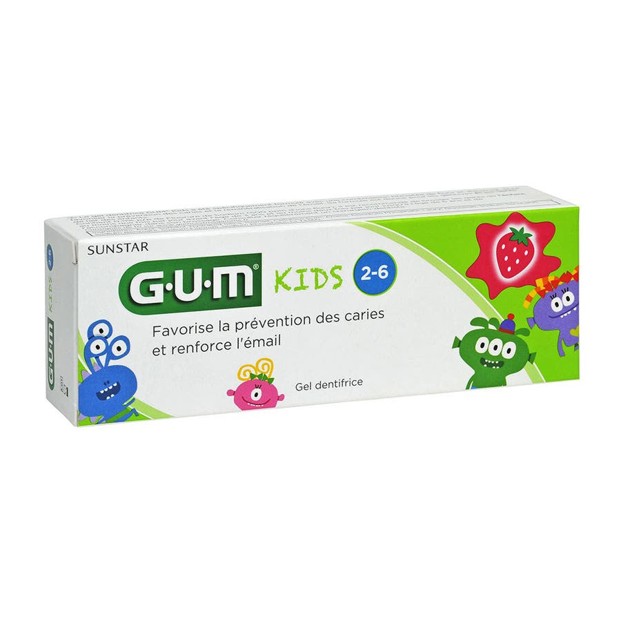 Dentifrice Gum Kids au fluor et à l'isomalt, 2 à 6 ans, 50 ml 