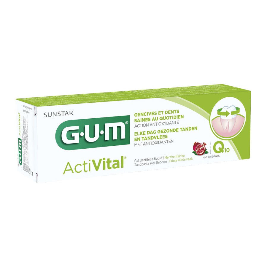 Dentifrice multi-actions Gum Activital Q10 75 ml (2,53 fl oz) 