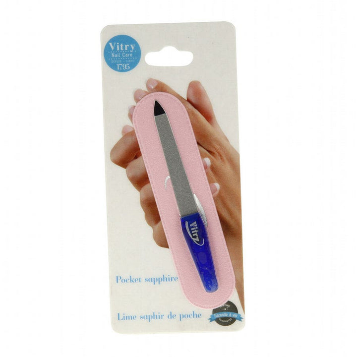 Lime de poche Vitry Saphir 70 pour le soin des ongles 