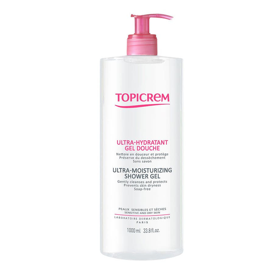 Topicrem Ultra-Hydrating Shower Gel for Sensitive Skin 1L (33.81 fl oz)