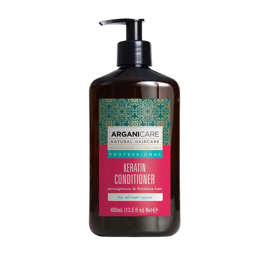 Après-shampoing réparateur et nourrissant à la kératine Arganicare pour cheveux secs 400 ml (13,52 fl oz) 