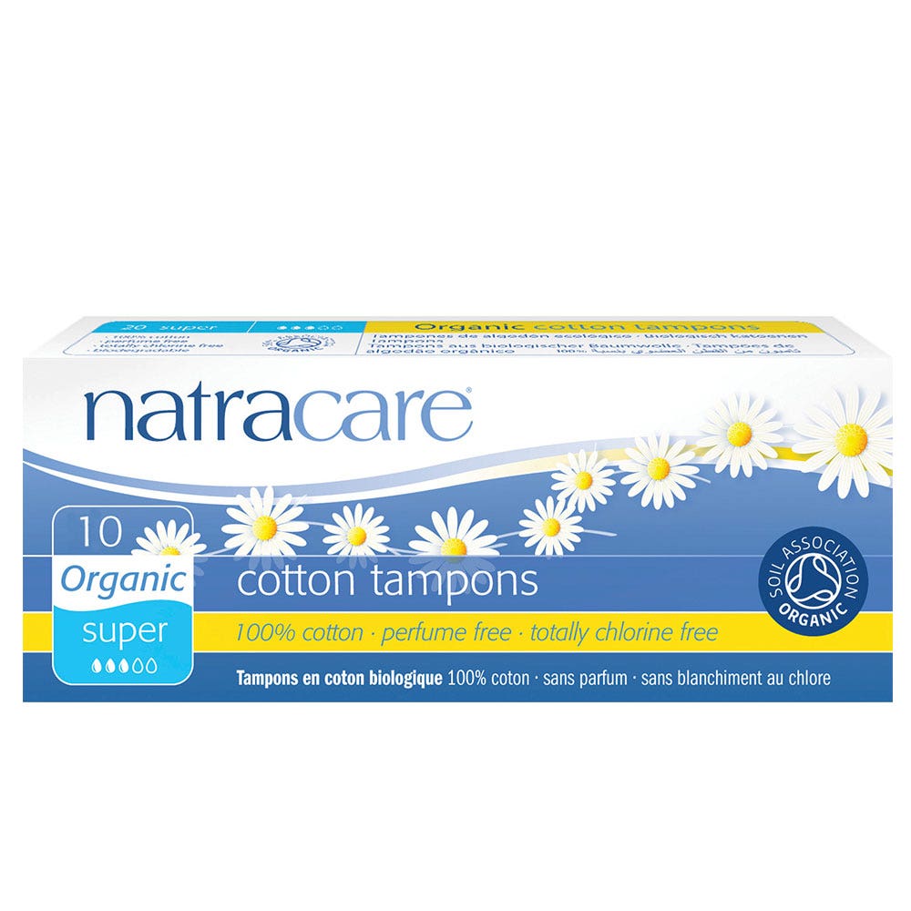 Natracare Bioes Super Applicator-Free Tampons Box Of 10