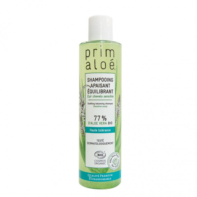 Shampoing apaisant et équilibrant Prim Aloe Vera 78 % Aloe Vera 250 ml (8,45 fl oz) 