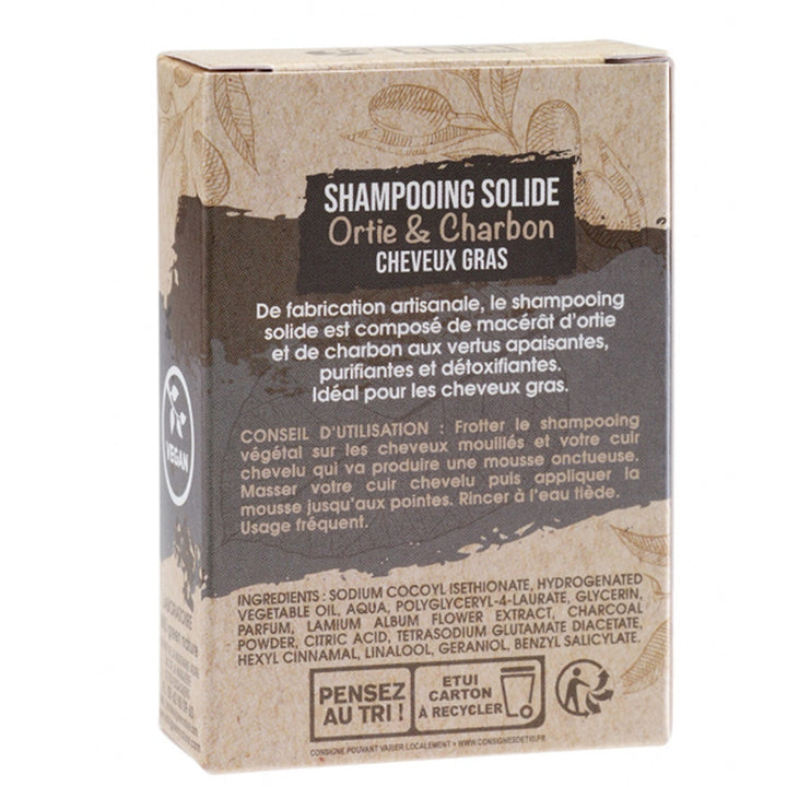 MKL Nettle Charcoal Solid Shampoo 65g (2.29 oz) for Greasy Hair