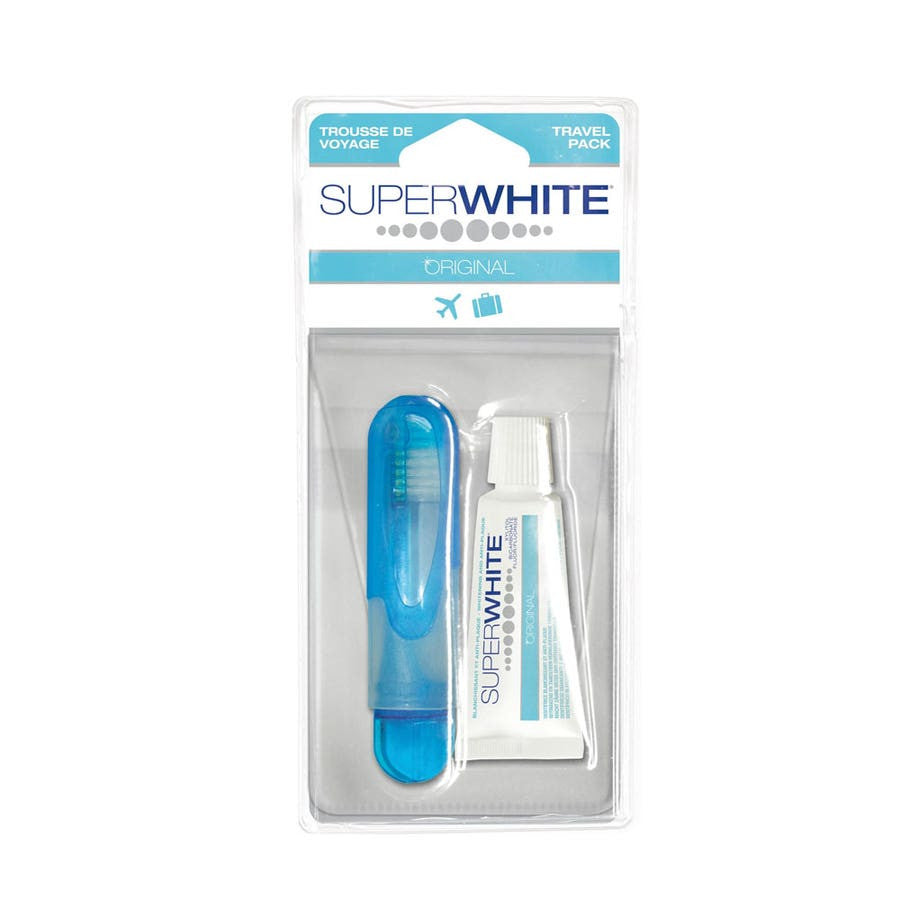 Kit de dentifrice blanchissant Superwhite + brosse à dents pliable 15 ml (0,5 fl oz) 