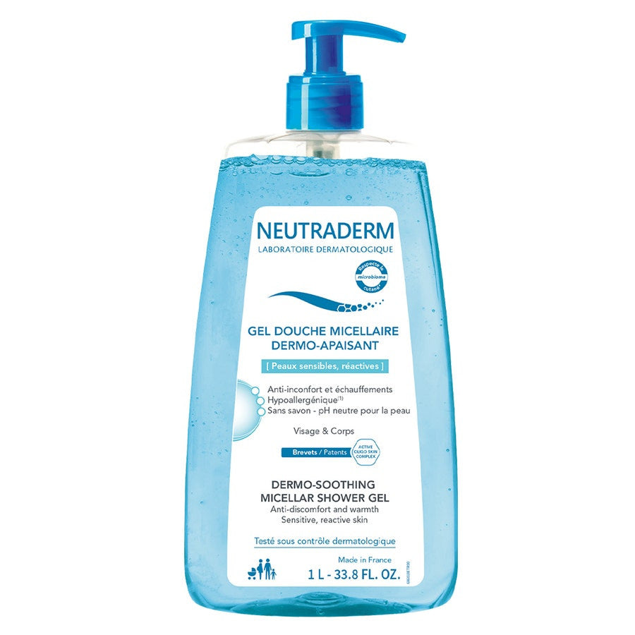 Neutraderm Gel Douche Micellaire Dermo-Apaisant Peaux Sensibles 1 L (33,81 fl oz) 