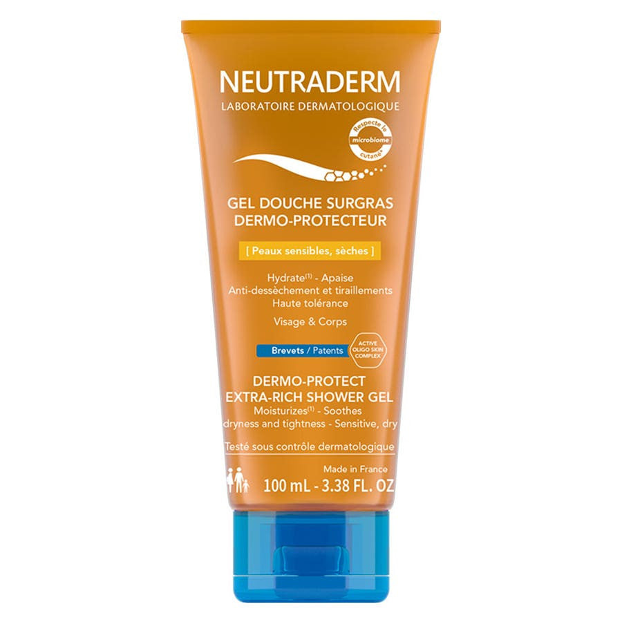 Neutraderm Gel Douche Dermo Protecteur Ultra-Riche Peaux Sèches 100 ml (3,38 fl oz) 