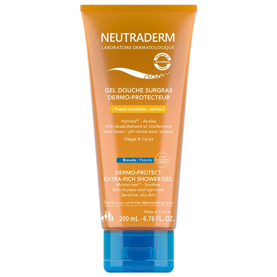 Neutraderm Gel Douche Dermo Protecteur Ultra-Riche Peaux Sèches 200 ml 