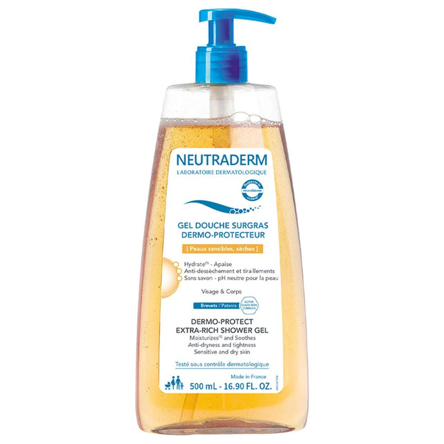 Neutraderm Gel Douche Dermo Protecteur Ultra-Riche Peaux Sèches 500 ml 