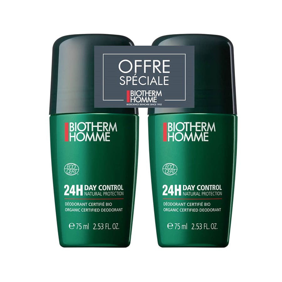 Biotherm Day Control 72h Deodorant Anti-perspirant Roll-On for Men 2x 75ml (2.53fl oz)